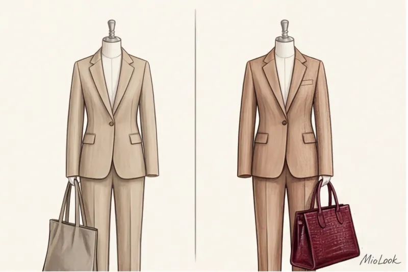 Accessories for a monochrome look: tone or contrast?