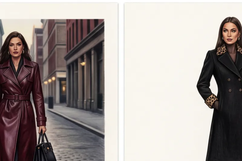 Цветовая палитра Mob Wife: черный, бордовый и анималистика в одном гардеробе - 2