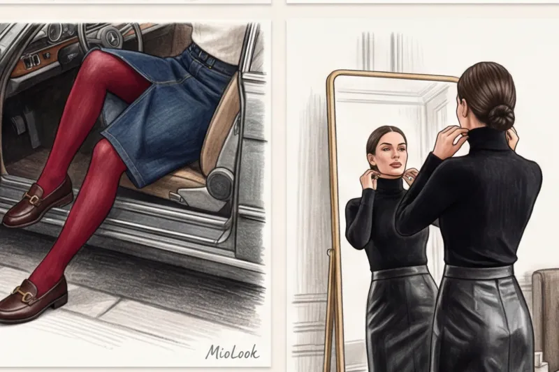 С чем носить цветные колготки: стильные образы без эффекта «детского сада» - 5