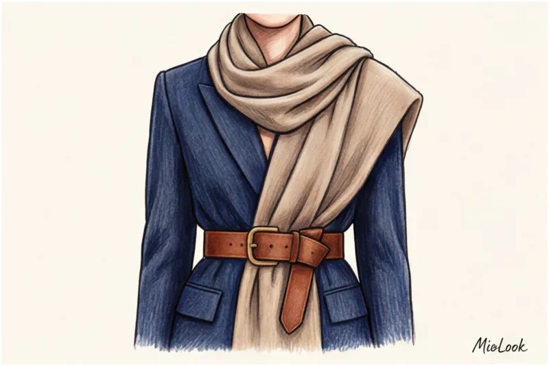 Искусство носить платки и шарфы: способы завязывания и интеграция в образ - 5