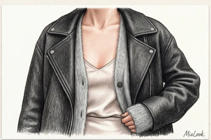 Кожаная куртка-косуха: как создавать нескучные многослойные аутфиты - 2