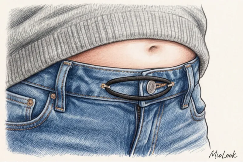 Как застегнуть обычные джинсы при беременности: трюк с резинкой и другие лайфхаки - 2