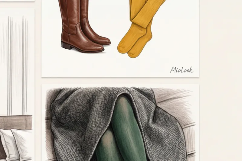 С чем носить цветные колготки: стильные образы без эффекта «детского сада» - 6