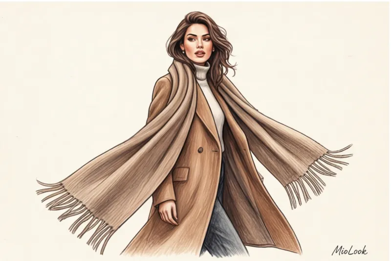 Шарфы и платки: как подобрать идеальный аксессуар к пальто - 7