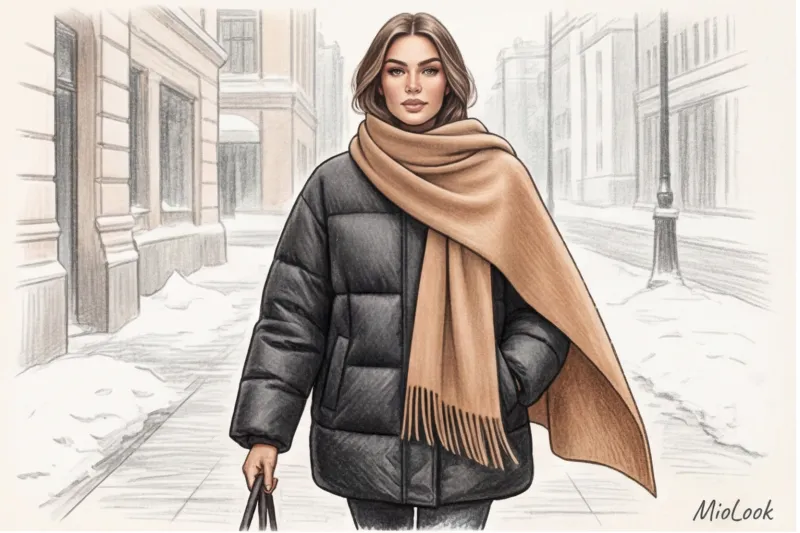 How to Wear a Scarf with a Down Jacket: Styling Tips