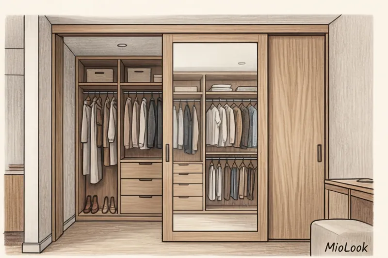 Зеркало в гардеробной: где расположить для удобных примерок - 3