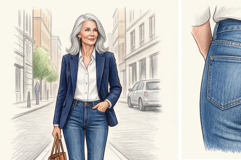 Ідеальні джинси для жінок 50 років: посадка та колір
