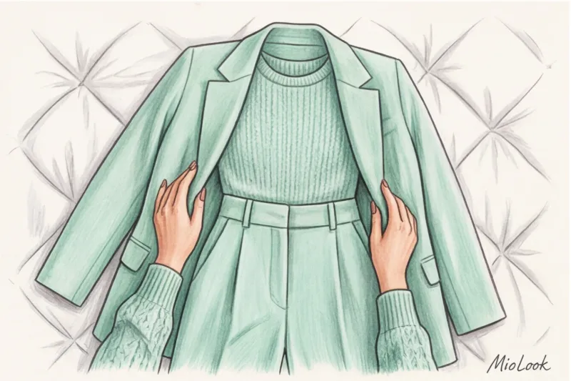 Пастельный монохром: нежные образы в оттенках лаванды, мяты и пудры - 7