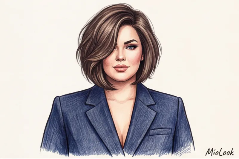 Стрижки для полных женщин: как сбалансировать фигуру с помощью объема волос - 2