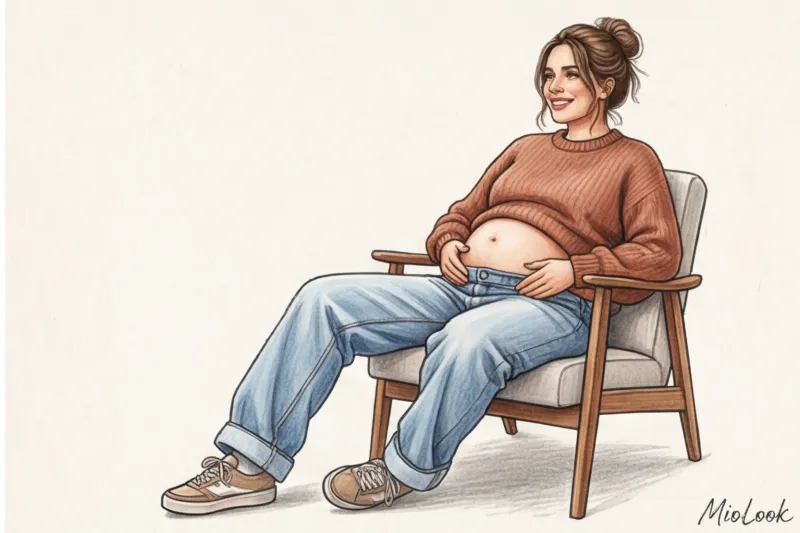 Как застегнуть обычные джинсы при беременности: трюк с резинкой и другие лайфхаки - 6