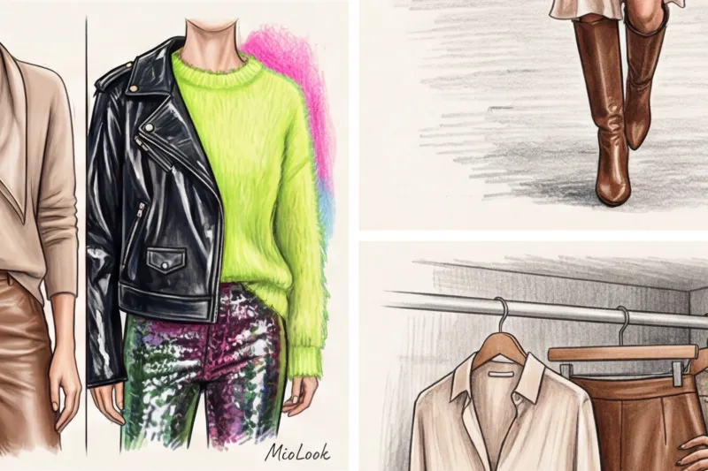 Игра на контрастах: как стильно сочетать кожу, шелк и грубую вязку - 5