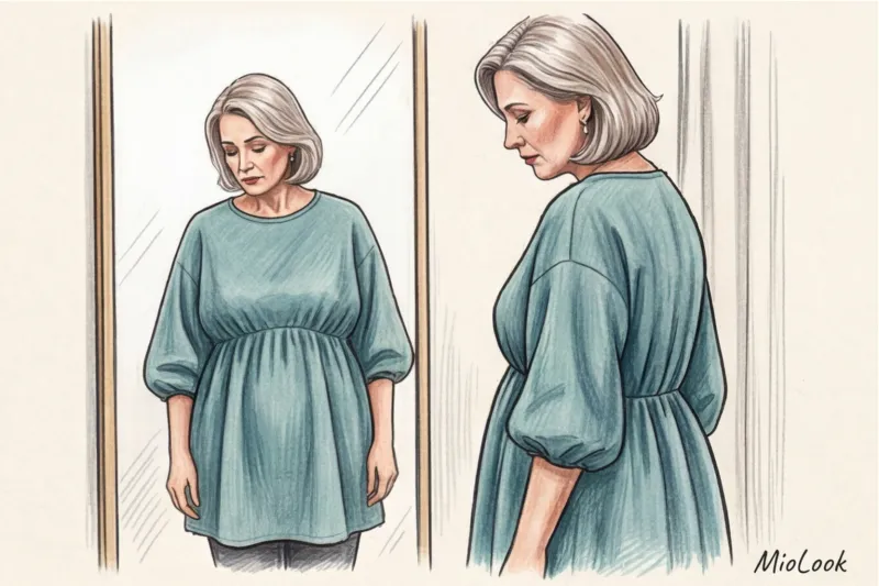 Блузки, рубашки и топы для фигуры с животиком: правила выбора - 7