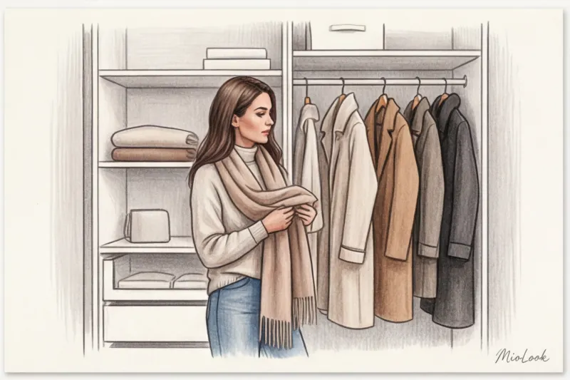 Капсула зимних аксессуаров: сколько шапок и шарфов нужно для базы - 6