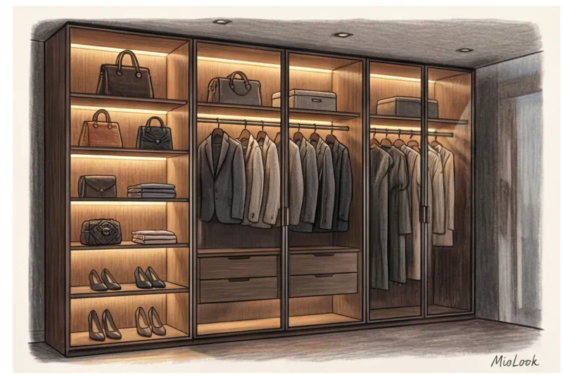 Двери для гардеробной: раздвижные, распашные или шторы? - 4