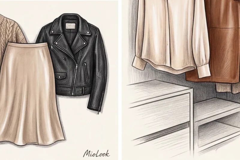 Игра на контрастах: как стильно сочетать кожу, шелк и грубую вязку - 8