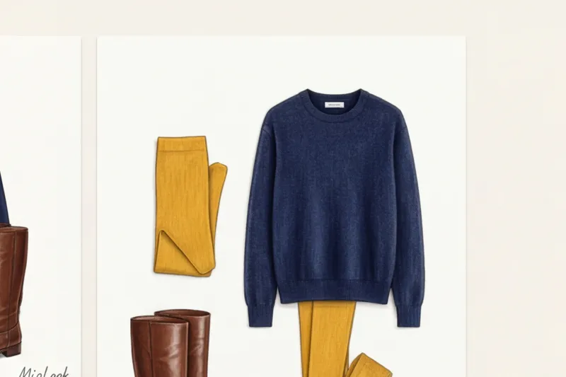 С чем носить цветные колготки: стильные образы без эффекта «детского сада» - 3