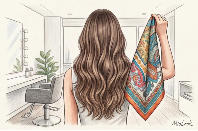 Платок в волосах: стильные идеи и способы вплетения в прическу - 2