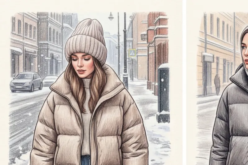 What hat to wear with a down jacket: stylist tips