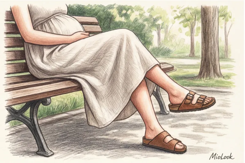 Летняя обувь для будущих мам: дышащие сандалии, шлепанцы и эспадрильи - 7