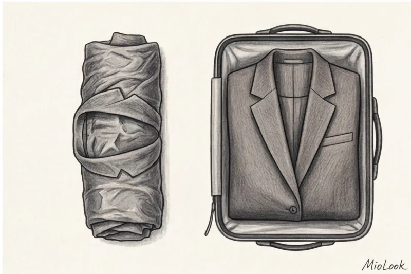 Как сложить деловой костюм в чемодан: способы без помятостей - 9