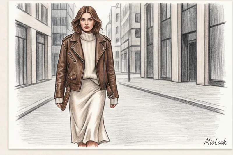 Кожаная куртка-косуха: как создавать нескучные многослойные аутфиты - 7