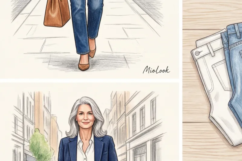 Идеальные джинсы для женщины за 50: посадка, цвет и с чем их носить - 4