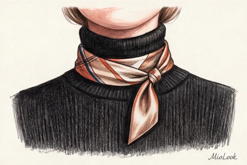 Платок твилли: 7 оригинальных способов использовать узкую ленту в образе - 5