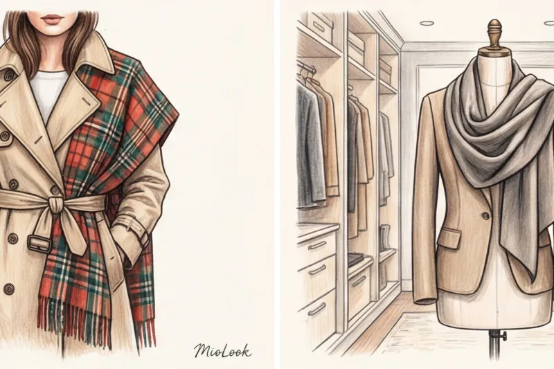 Как красиво завязать палантин на шее и плечах: руководство на каждый день - 5