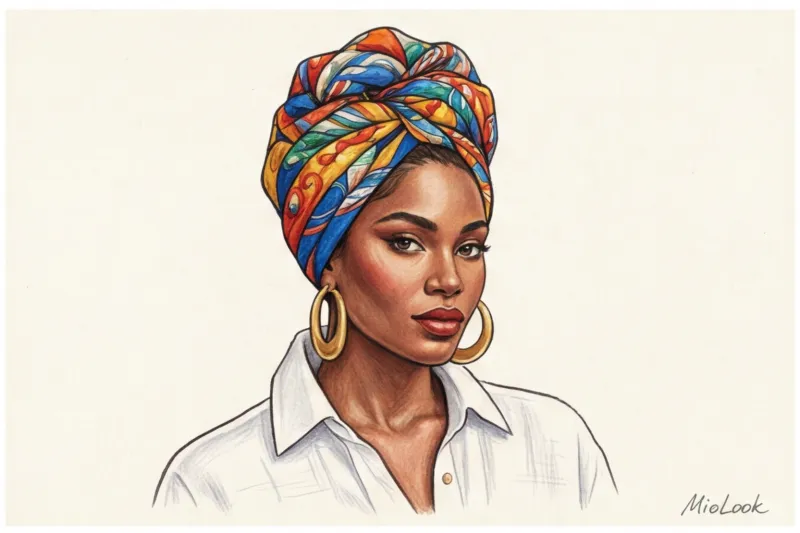 Способы завязать платок на голове: от классической косынки до тюрбана - 5