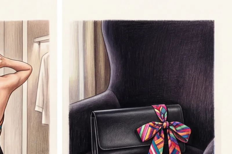 Шелковый платок как вечерний аксессуар: на шею, сумку или вместо топа - 3