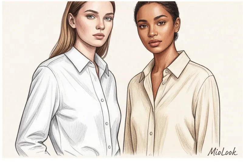 Базовые верхи: как выбрать идеальную белую рубашку, футболку и водолазку - 7