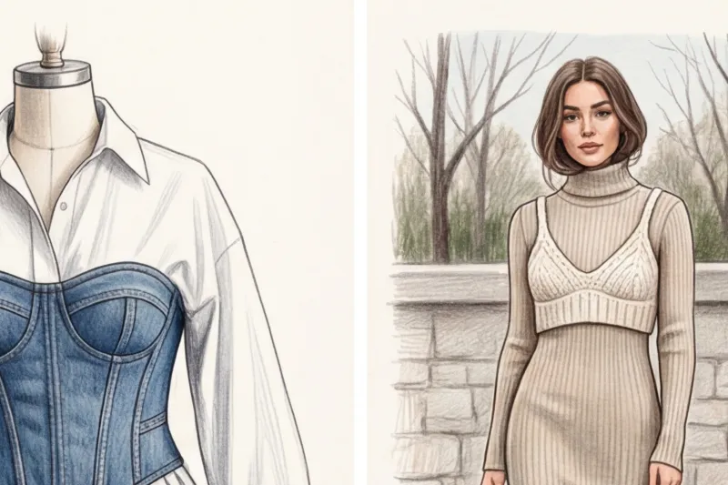 Топы, бра и корсеты поверх одежды: тренд на нестандартную многослойность - 2