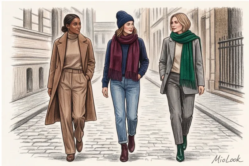 Должны ли шапка и шарф быть одного цвета? Современные правила сочетания - 9