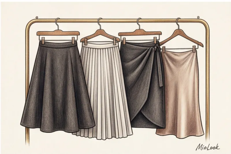 Юбки, которые делают талию: от плиссе до А-силуэта - 3