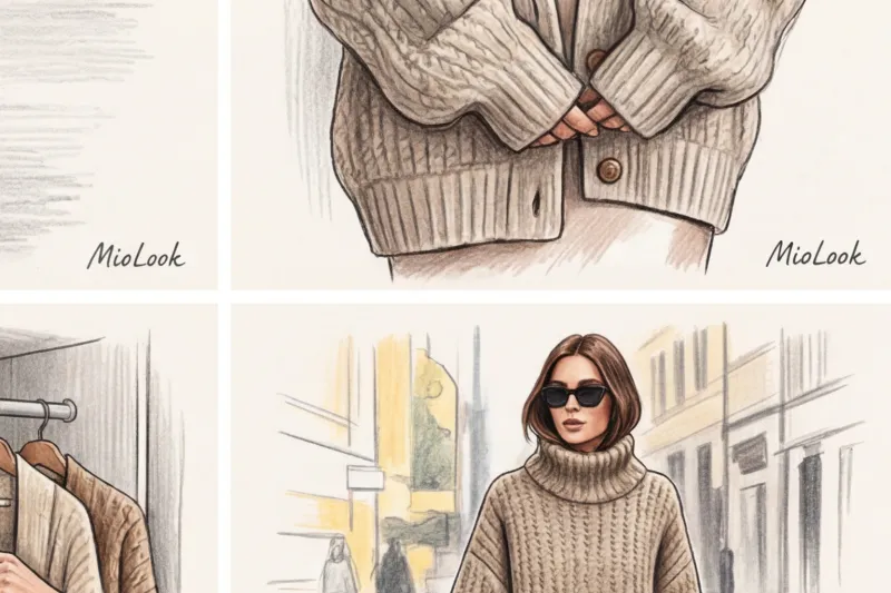 Игра на контрастах: как стильно сочетать кожу, шелк и грубую вязку - 6