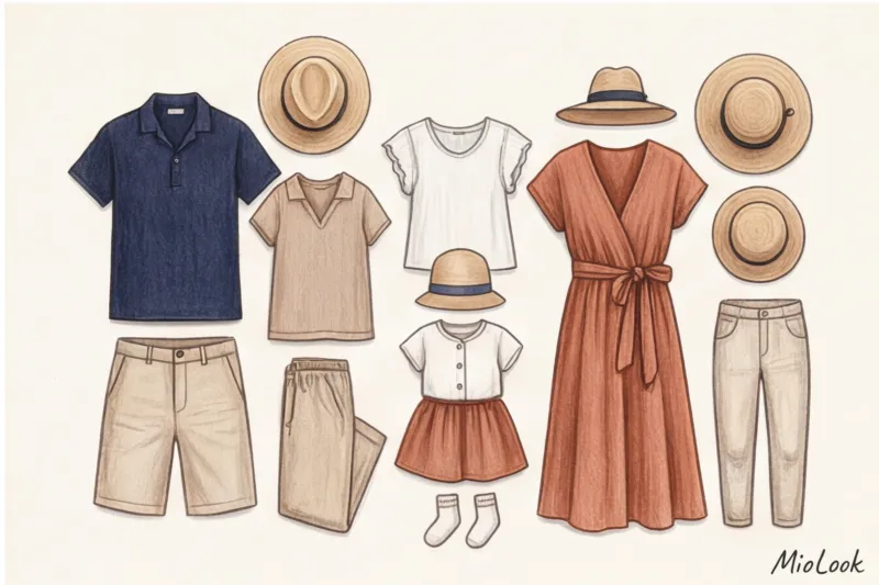 Семейный гардероб для отпуска: Собираем чемоданы на море и в путешествия - 9