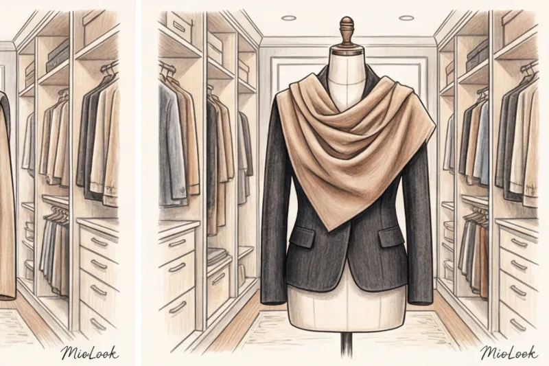 Как красиво завязать палантин на шее и плечах: руководство на каждый день - 6