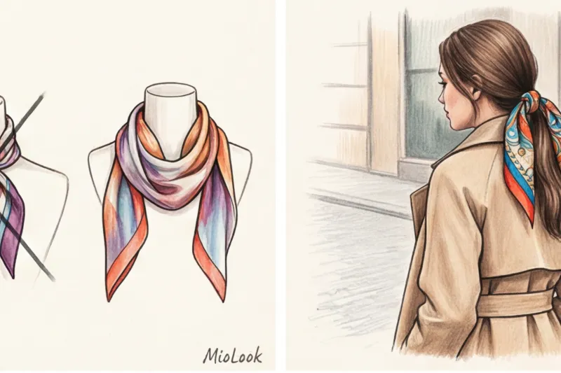 Шелковый платок в гардеробе: стильные способы носить аксессуар - 2