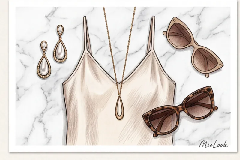 Прямоугольное лицо: визуальная коррекция с помощью украшений и горловин - 7