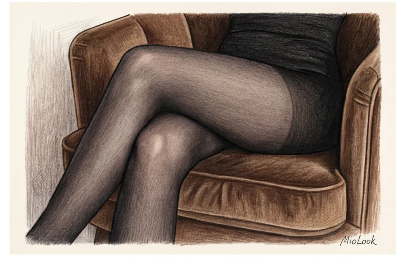 Черные капроновые колготки: когда они уместны и с чем их носить - 7