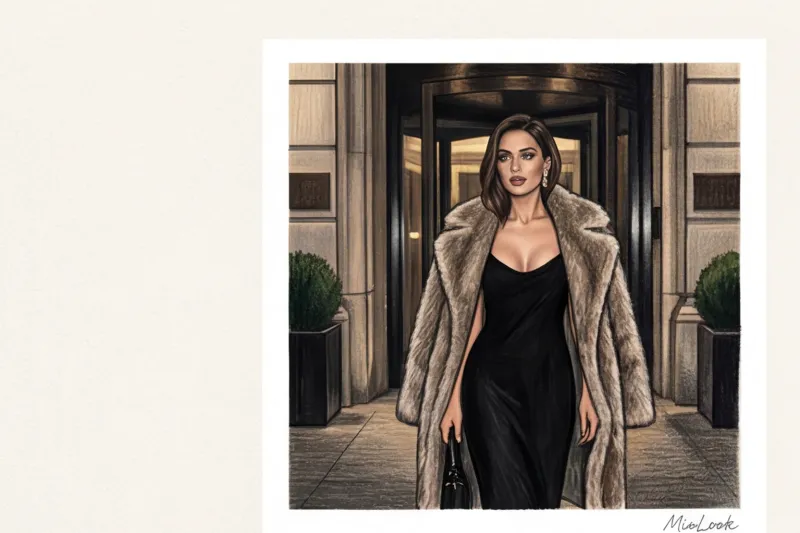 Идеальный вечерний образ mob wife: кружево и шелк