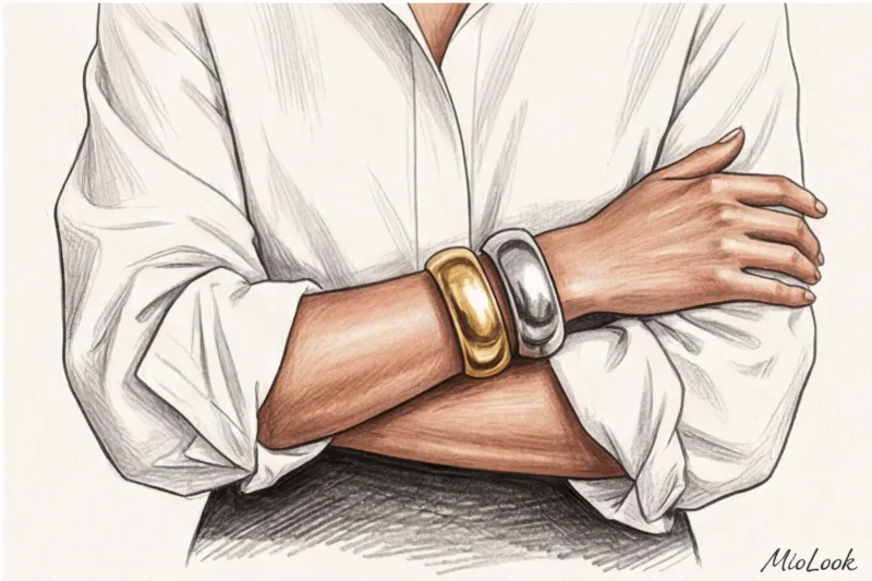 Обычная белая рубашка: вечерняя стилизация с помощью украшений и поясов - 9