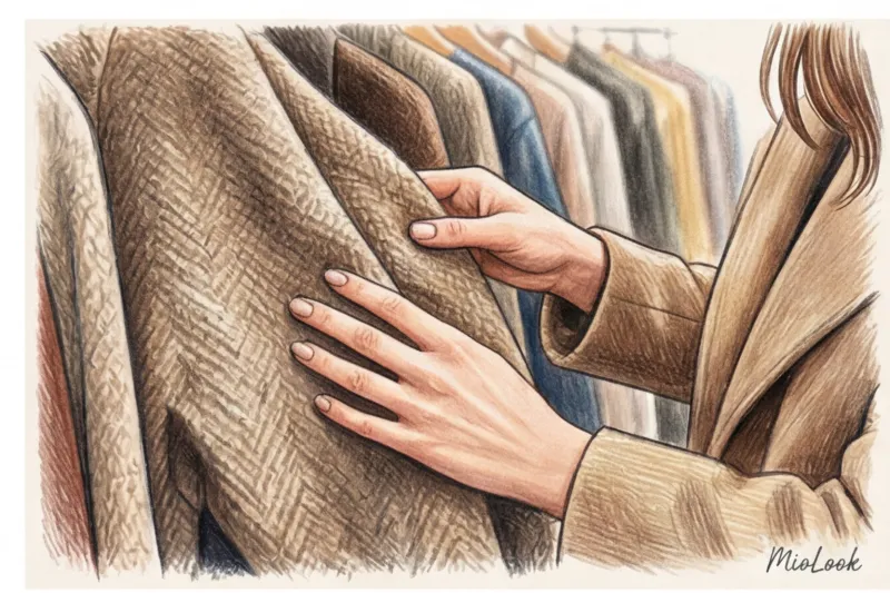 Сочетание фактур в многослойности: шелк, гладкая кожа, грубая шерсть и деним - 4