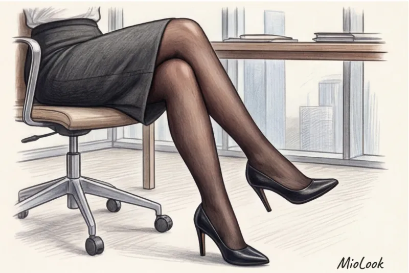 Колготки в деловом гардеробе: строгий дресс-код и летний офис - 7