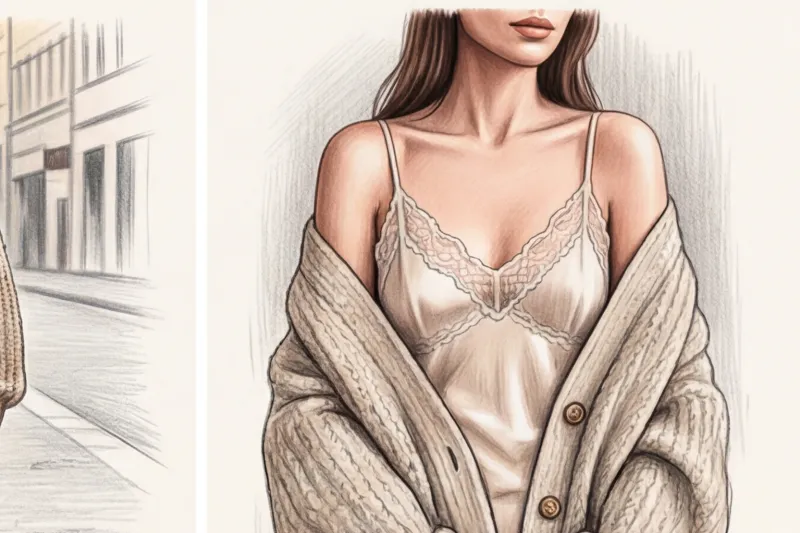 Игра на контрастах: как стильно сочетать кожу, шелк и грубую вязку - 3