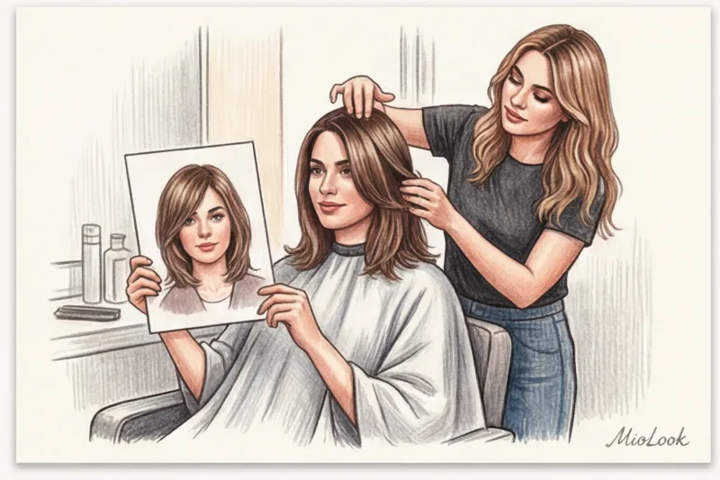 Как подобрать практичную стрижку для декрета с помощью нейросетей - 7