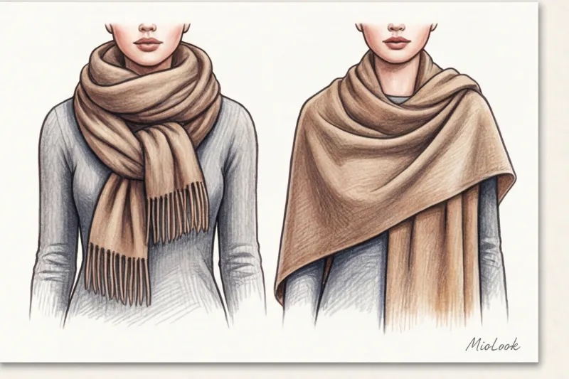 Шарф-плед: как стилизовать объемный оверсайз-шарф - 9
