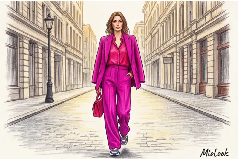 Яркий монохром: как носить фуксию, электрик и красный в формате total look - 7