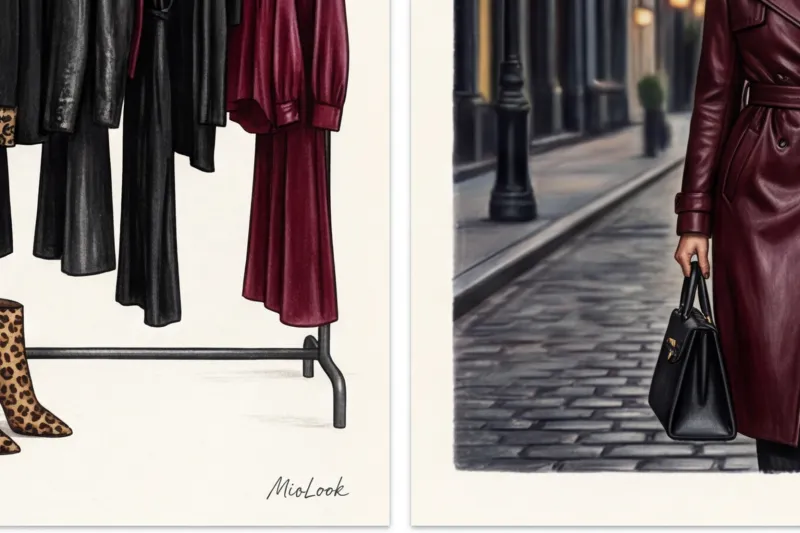 Цветовая палитра Mob Wife: черный, бордовый и анималистика в одном гардеробе - 8