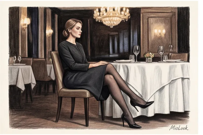 Черные капроновые колготки: когда они уместны и с чем их носить - 6